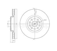 METELLI 2x Disco Freni Anteriore Ø310 MM Ventilato per Alfa Romeo 166 936_3.0