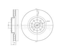 METELLI 2x Disco Freni Anteriore Ø310 MM Ventilato per Alfa Romeo 166 936_3.0