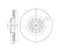 METELLI 2x Disco Freni Anteriore Ø312 MM Ventilato per Audi A4 8EC B7 2.0 1.6