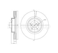 METELLI 2x Disco Freni Anteriore Ø315.8 MM Ventilato per Subaru Forester Sj _