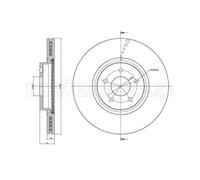 METELLI 2x Disco Freni Anteriore Ø320 MM per Ford Kuga II DM2 2.0 TDCI 4x4