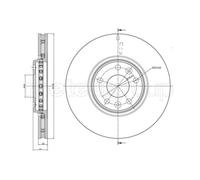 METELLI 2x Disco Freni Anteriore Ø320 MM Ventilato per Renault Scénic IV J9_1.3