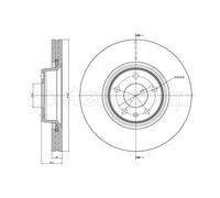 METELLI 2x Disco Freni Anteriore Ø321 MM Ventilato per Audi A6 Allroad 4FH C6