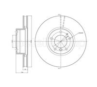 METELLI 2x Disco Freni Anteriore Ø324 MM Ventilato Verniciato per BMW 5er E39