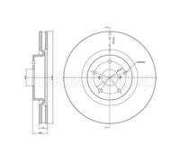 METELLI 2x Disco Freni Anteriore Ø326 MM Ventilato per Subaru Wrx Berlina GJ Sti