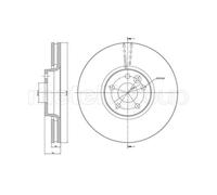 METELLI 2x Disco Freni Anteriore Ø328 MM Ventilato Verniciato per Volvo XC60 156