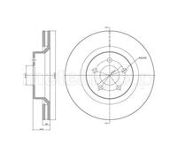 METELLI 2x Disco Freni Anteriore Ø332 MM Ventilato per Dodge Nitro Jeep Cherokee