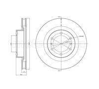 METELLI 2x Disco Freni Anteriore Ø337.9 MM Ventilato per Toyota Land Cruiser