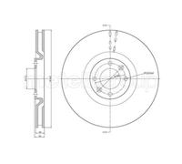 2x Disco freno ventilato 23-1483C METELLI per CITROËN PEUGEOT DS