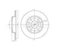 METELLI 2X Disco Freno Ø255Mm Posteriore Per Audi A4 2.0 1.6 Seat Exeo ST