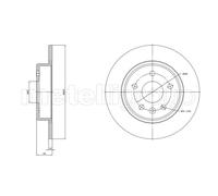 METELLI 2X Disco Freno Ø264Mm Posteriore Per Opel Astra K 1.0 Turbo 1.2