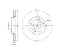 METELLI 2X Disco Freno Ø280Mm Anteriore Ventilato Per Hyundai I30 1.4 1.6 CRDi