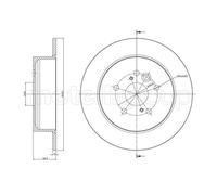METELLI 2X Disco Freno Ø302Mm Posteriore Per Toyota RAV 4 II 2.0 4WD 1.8