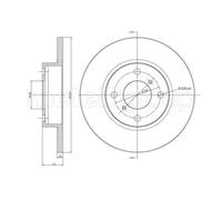 METELLI 2X Disco Freno Anteriore Ø247 Mm Per Opel Agila (A) 1.2 16V 1.0 12V H00