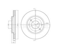 METELLI 2X Disco Freno Anteriore Ø247 Mm Per Peugeot 206 Berline 2A/C 1.4I 1.4