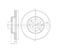 METELLI 2X Disco Freno Anteriore Ø247 Mm Ventilato Per Nissan Almera I Hatchback