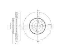 METELLI 2X Disco Freno Anteriore Ø255 Mm Ventilato Per Toyota Corolla ZZE12