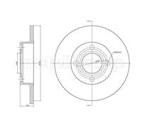 METELLI 2X Disco Freno Anteriore Ø256 Mm Completo Per Audi 80 89 89Q 8A B3 1.8 S