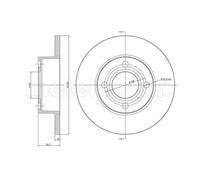 METELLI 2X Disco Freno Anteriore Ø256 Mm Completo Per Audi 80 8C B4 2.0 1.9 TDI