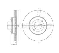 METELLI 2X Disco Freno Anteriore Ø256 Mm Per Hyundai I20 PB PBT 1.2 1.4 Accent