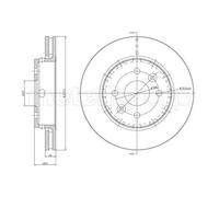METELLI 2X Disco Freno Anteriore Ø257.7 Mm Ventilato Per KIA Shuma II FB 1.8 1.6