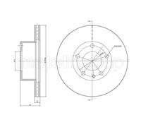 Metelli 2X Disco Freno Anteriore Ø257 Mm Ventilato Per Audi 80 89 89Q 8A B3 1.8