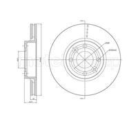 METELLI 2X Disco Freno Anteriore Ø260 Mm Ventilato Per Renault Clio III BR0/1
