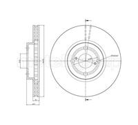 METELLI 2X Disco Freno Anteriore Ø275Mm Ventilato Per Toyota Corolla ZZE12
