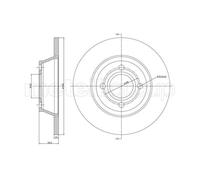 METELLI 2X Disco Freno Anteriore Ø280 Mm Completo Per Audi 80 8C B4 2.0 1.9 TDI