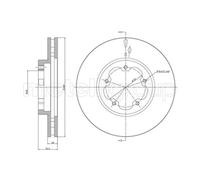 METELLI 2X Disco Freno Anteriore Ø280 Mm Ventilato Per Ford Transit Furgone