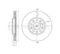 METELLI 2X Disco Freno Anteriore Ø281 Mm Ventilato Per Fiat 500X 334_ 1.4 1.6 D