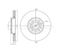 METELLI 2X Disco Freno Anteriore Ø288 Mm Ventilato Per VW Passat Variant 3B6 1.9