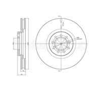 METELLI 2X Disco Freno Anteriore Ø290 Mm Ventilato Verniciato Per Iveco Daily IV