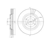 METELLI 2X Disco Freno Anteriore Ø295.6 Ventilato Per Nissan NP300 Navara