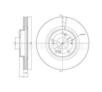 METELLI 2X Disco Freno Anteriore Ø296 Mm Ventilato Per Honda Accord VIII CU 2.0I