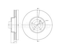 Metelli 2X Disco Freno Anteriore Ø332 Mm Ventilato Per BMW X5 F15 F85 Xdrive30D