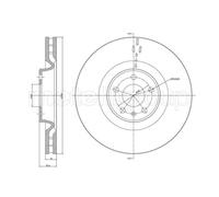 METELLI 2X Disco Freno Anteriore Ø356 Mm Ventilato Per Audi A6 Avant 4G5 C7 4GD