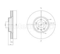 METELLI 2X Disco Freno Anteriore Ventilato Per Ford Mondeo V Turnier CF CE CD