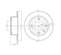 METELLI 2x Disco Freno Posteriore Ø224 MM Pieno per Citroën Xantia X1 1.8i 16V