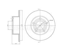 METELLI 2x Disco Freno Posteriore Ø245 Di MM Pieno per VW Passat Variant 3B6 1.9