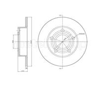 METELLI 2x Disco Freno Posteriore Ø245 MM Pieno per VW Passat Variant 3B5 1.8