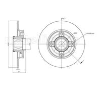METELLI 2x Disco Freno Posteriore Ø249 MM per Opel Crossland X 75 1.2 1.6 Turbo