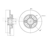 METELLI 2x Disco Freno Posteriore Ø249 MM per Peugeot 307 3A/C 1.6 16V 1.4 3H
