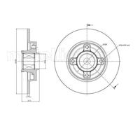 METELLI 2X Disco Freno Posteriore Ø249 Mm Per Peugeot 307 3A/C 1.6 16V 1.4 3H 3E