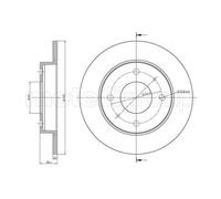 METELLI 2x Disco Freno Posteriore Ø250 MM Pieno per Mitsubishi COLT VI Z3_A Z2_A