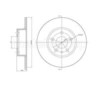 METELLI 2x Disco Freno Posteriore Ø251.5 MM per Alfa Romeo 147 937 1.6 16V T.