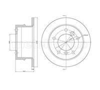 METELLI 2X Disco Freno Posteriore Ø258 Mm Pieno Per Mercedes-Benz Sprinter 3-T