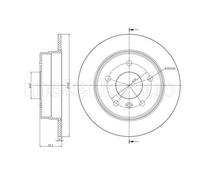 METELLI 2x Disco Freno Posteriore Ø258 MM Pieno per Mercedes-Benz W168