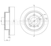METELLI 2x Disco Freno Posteriore Ø259 MM Pieno per Mini F56 Cooper One F55