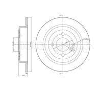 METELLI 2x Disco Freno Posteriore Ø259 MM Pieno per Mini R50 R53 Cooper One